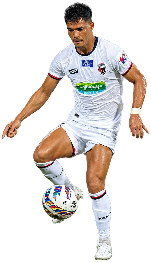 Football player controlling the ball